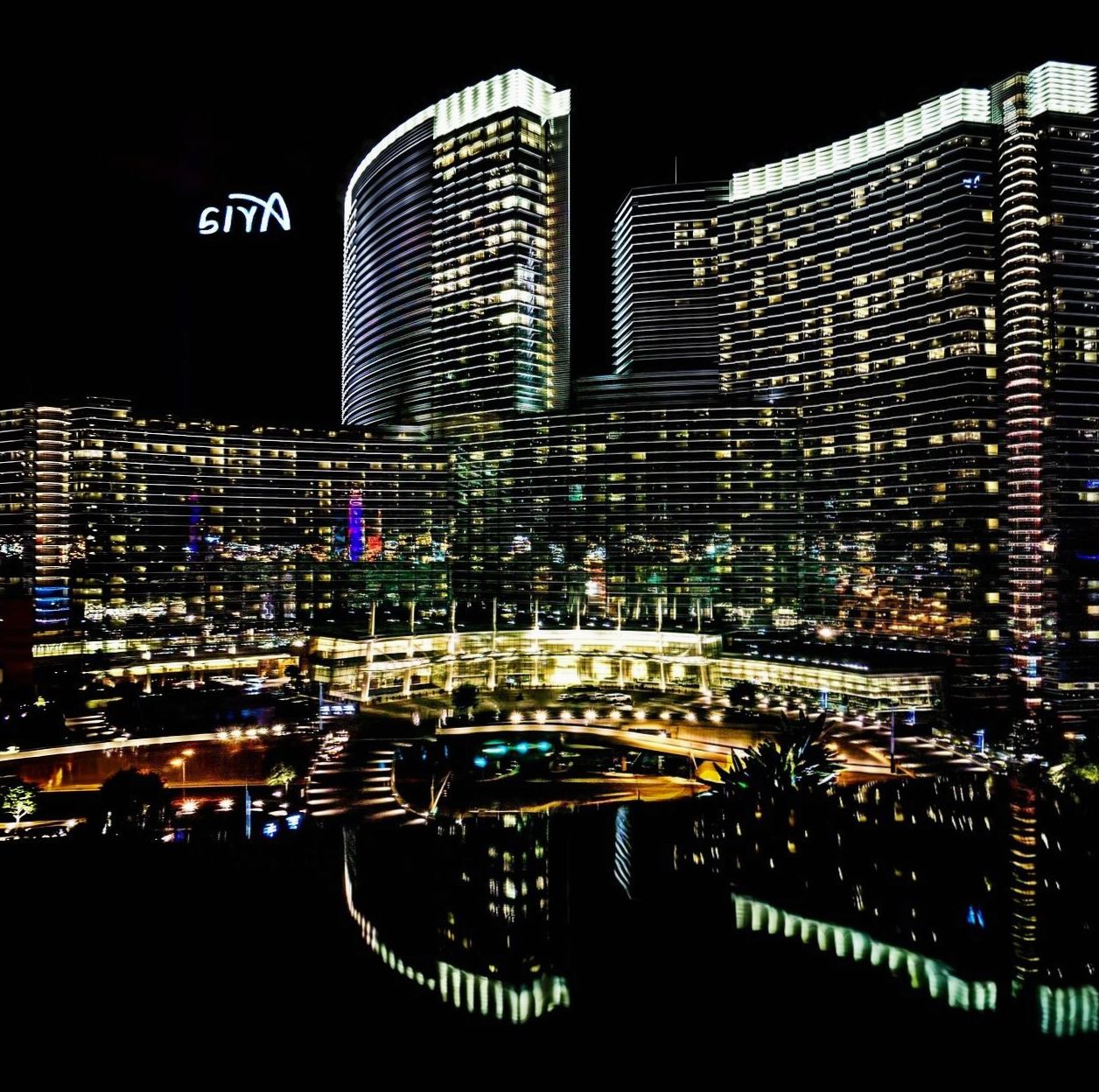 Panoramic view of the Las Vegas Strip from above